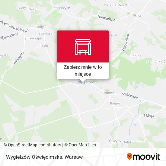 Mapa Wygiełzów Oświęcimska