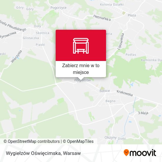 Mapa Wygiełzów Oświęcimska