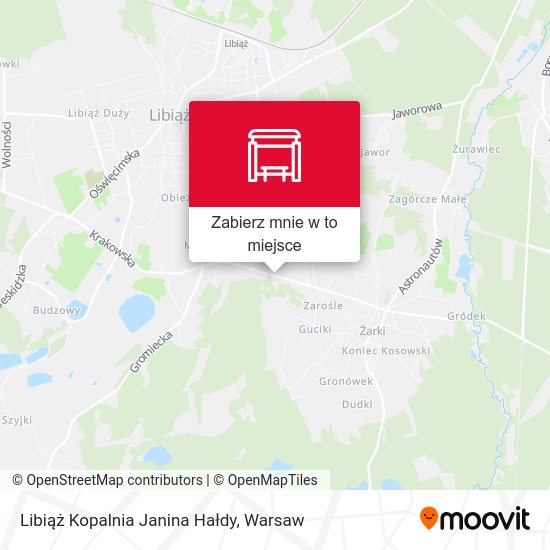 Mapa Libiąż Kopalnia Janina Hałdy