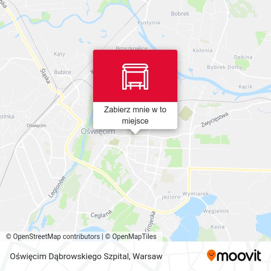 Mapa Oświęcim Dąbrowskiego Szpital