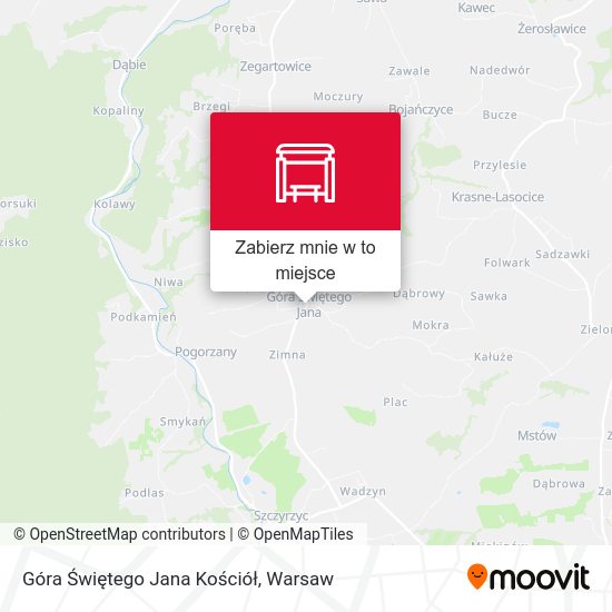 Mapa Góra Świętego Jana Kościół