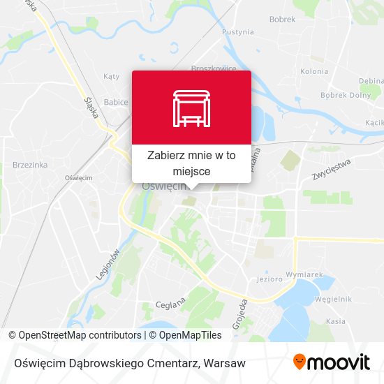 Mapa Oświęcim Dąbrowskiego Cmentarz