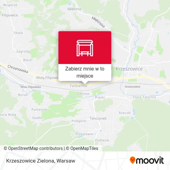 Mapa Krzeszowice Zielona