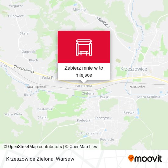 Mapa Krzeszowice Zielona