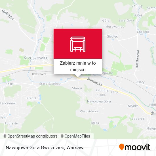 Mapa Nawojowa Góra Gwoździec