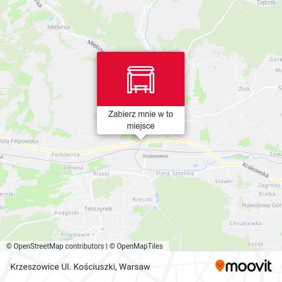 Mapa Krzeszowice Ul. Kościuszki