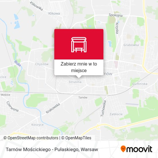 Mapa Tarnów Mościckiego - Pułaskiego