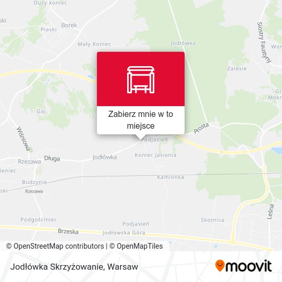 Mapa Jodłówka Skrzyżowanie