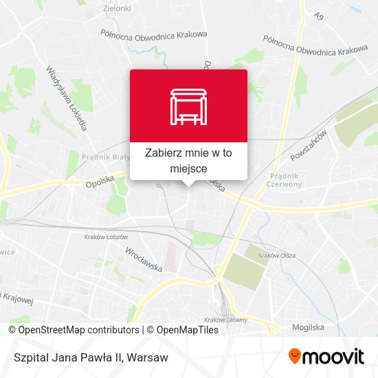 Mapa Szpital Jana Pawła II