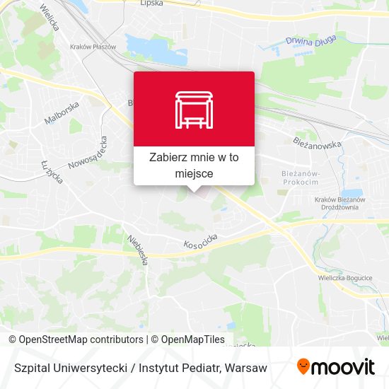 Mapa Szpital Uniwersytecki / Instytut Pediatr