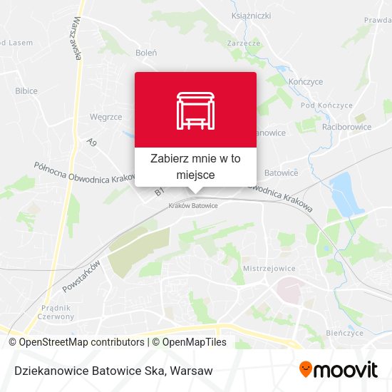 Mapa Dziekanowice Batowice Ska