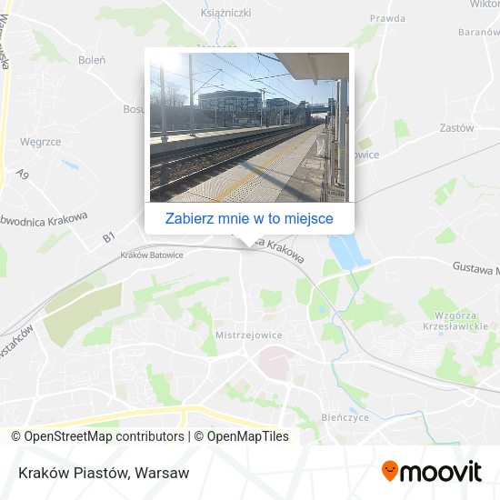 Mapa Kraków Piastów