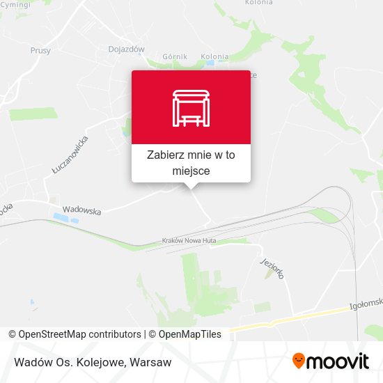 Mapa Wadów Os. Kolejowe