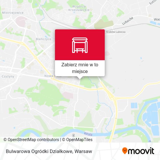 Mapa Bulwarowa Ogródki Działkowe