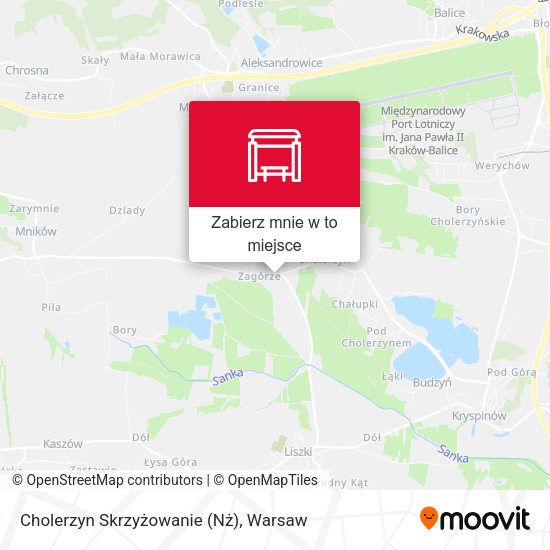 Mapa Cholerzyn Skrzyżowanie (Nż)