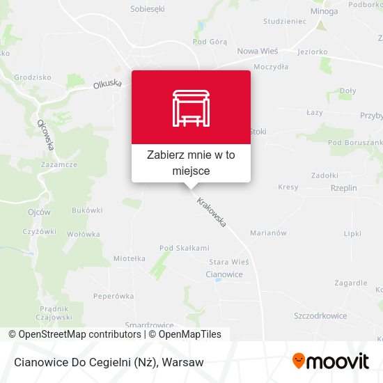 Mapa Cianowice Do Cegielni (Nż)