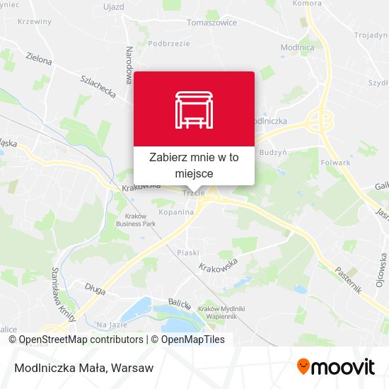 Mapa Modlniczka Mała