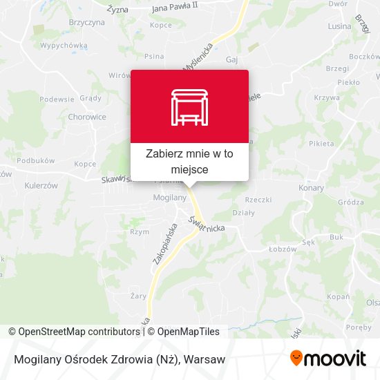 Mapa Mogilany Ośrodek Zdrowia (Nż)