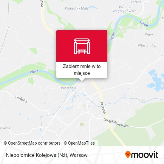 Mapa Niepołomice Kolejowa (Nż)