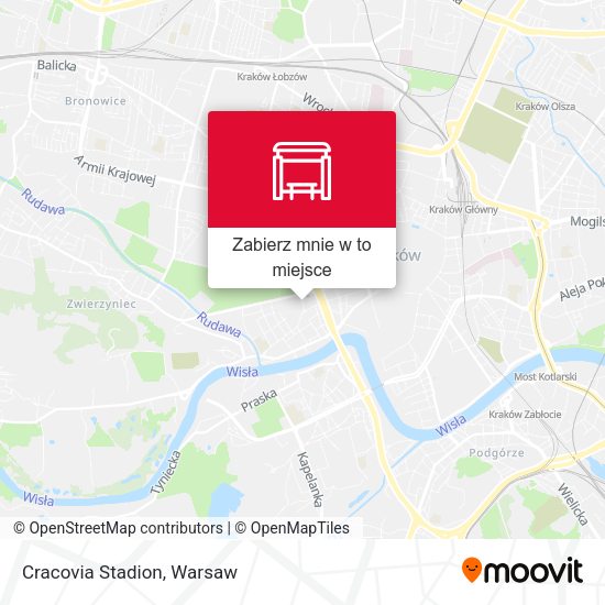 Mapa Cracovia Stadion