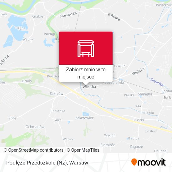 Mapa Podłęże Przedszkole (Nż)