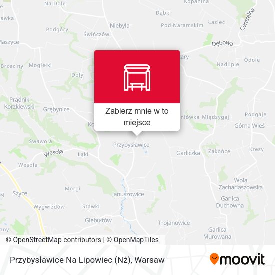 Mapa Przybysławice Na Lipowiec (Nż)