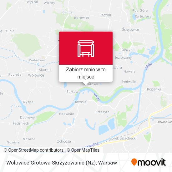 Mapa Wołowice Grotowa Skrzyżowanie (Nż)