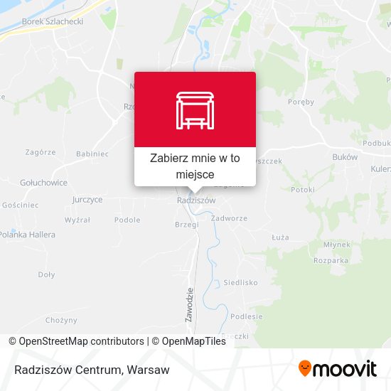 Mapa Radziszów Centrum