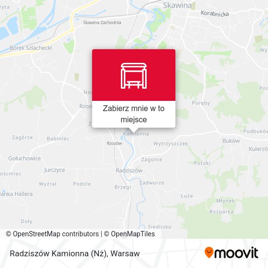 Mapa Radziszów Kamionna (Nż)