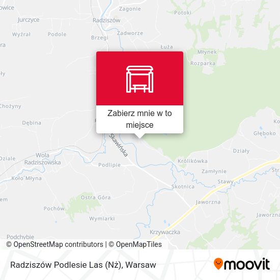 Mapa Radziszów Podlesie Las (Nż)