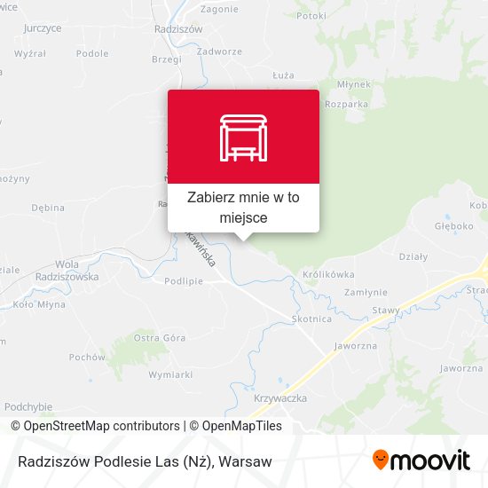 Mapa Radziszów Podlesie Las (Nż)