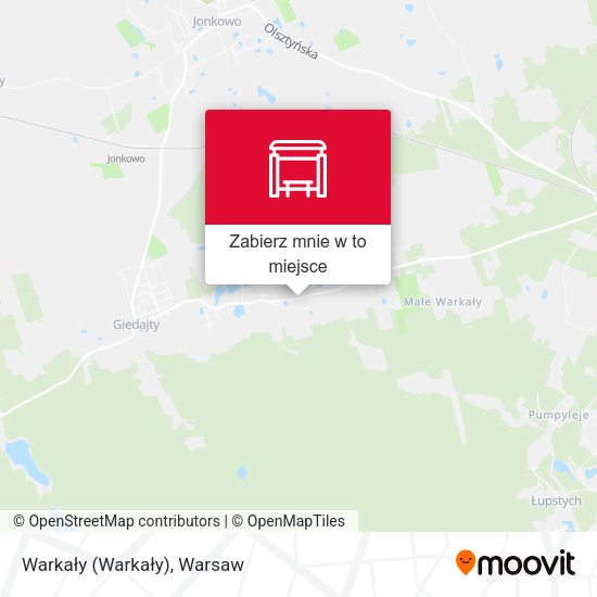 Mapa Warkały