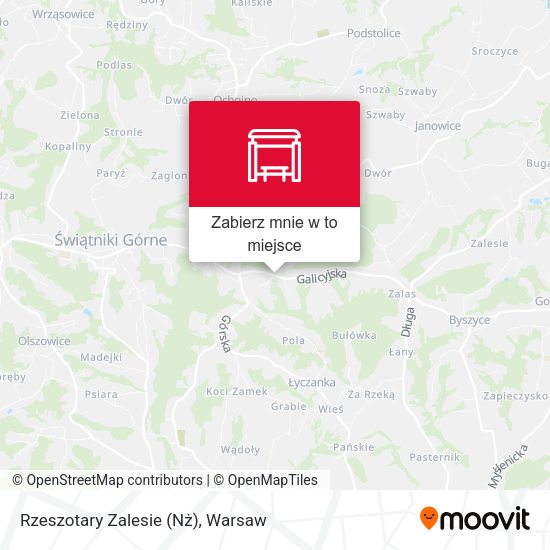 Mapa Rzeszotary Zalesie (Nż)