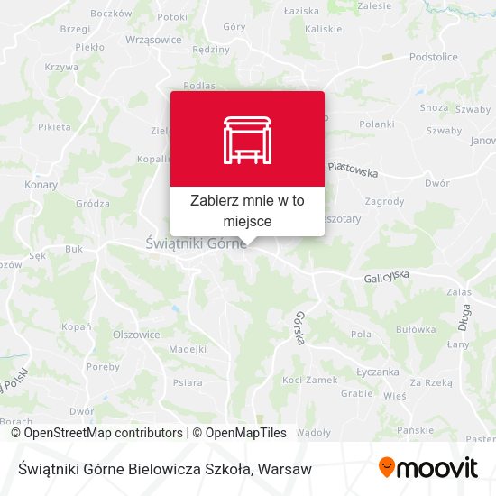 Mapa Świątniki Górne Bielowicza Szkoła