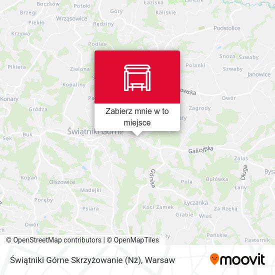 Mapa Świątniki Górne Skrzyżowanie (Nż)