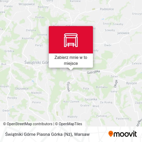 Mapa Świątniki Górne Piasna Górka (Nż)