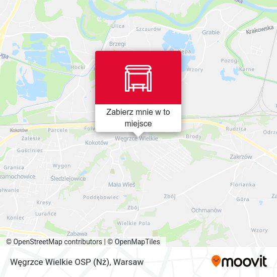 Mapa Węgrzce Wielkie OSP (Nż)