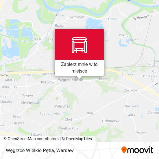 Mapa Węgrzce Wielkie Pętla