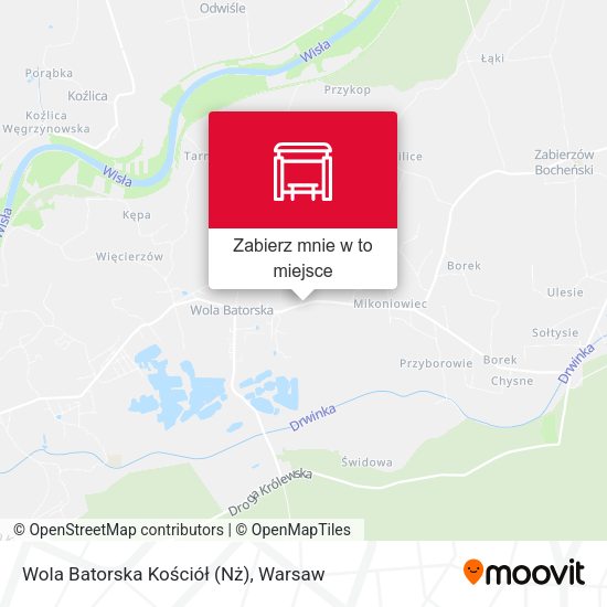 Mapa Wola Batorska Kościół (Nż)