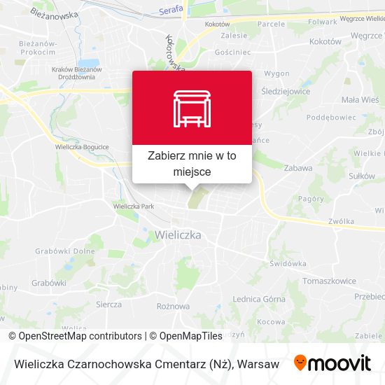 Mapa Wieliczka Czarnochowska Cmentarz (Nż)