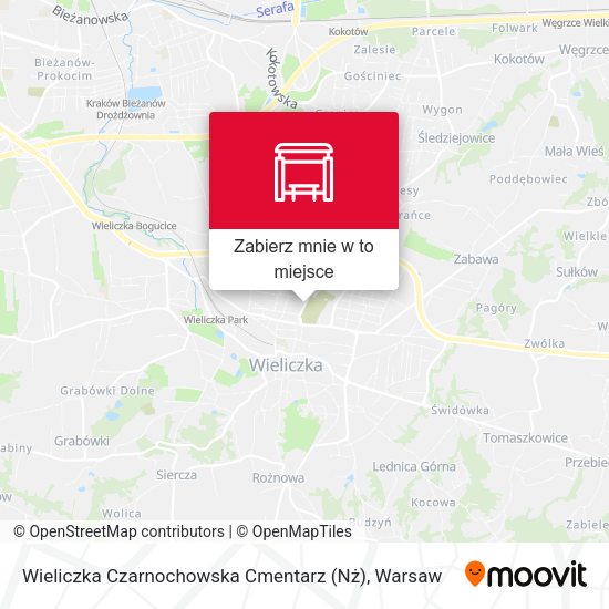 Mapa Wieliczka Czarnochowska Cmentarz (Nż)