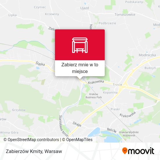 Mapa Zabierzów Kmity