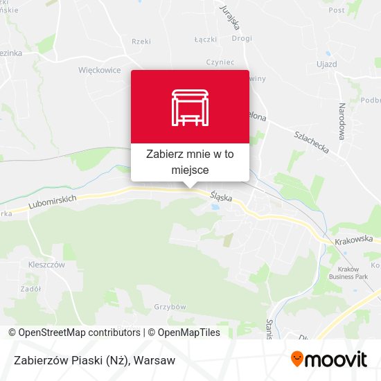 Mapa Zabierzów Piaski (Nż)