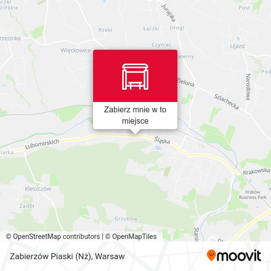 Mapa Zabierzów Piaski (Nż)