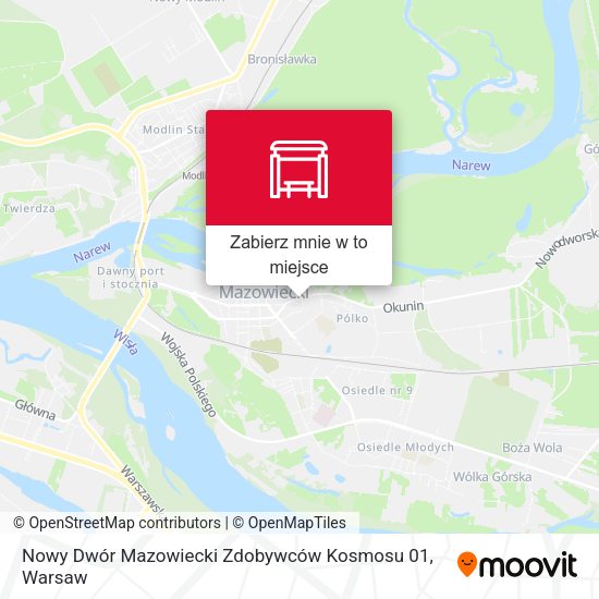 Mapa Nowy Dwór Mazowiecki Zdobywców Kosmosu 01