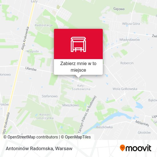 Mapa Antoninów Radomska