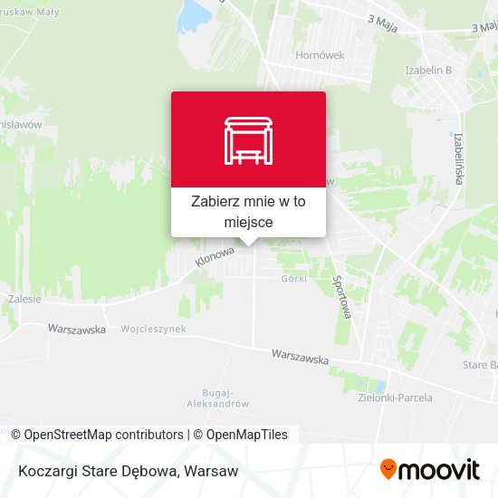 Mapa Koczargi Stare Dębowa