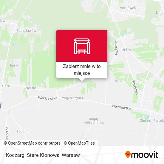 Mapa Koczargi Stare Klonowa