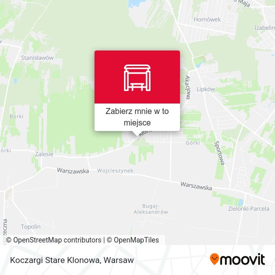 Mapa Koczargi Stare Klonowa