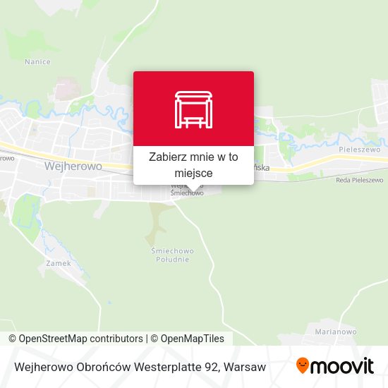 Mapa Wejherowo Obrońców Westerplatte 92